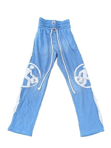 SS ( BLUE)rhinestone joggers